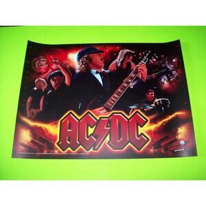 AC/DC Original NOS Pinball Machine Translite Art Sheet Hard Rock Heavy Metal